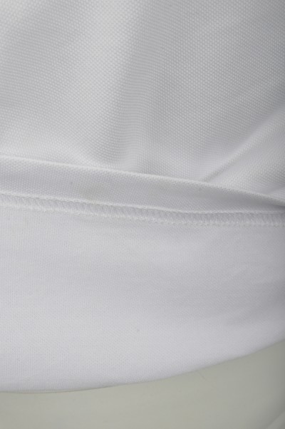 P681 訂造格仔領Polo恤  網上下單時尚Polo恤 格子撞色胸筒 度身訂造Polo恤  Polo恤製造商    白色撞色領花灰色 細節-9